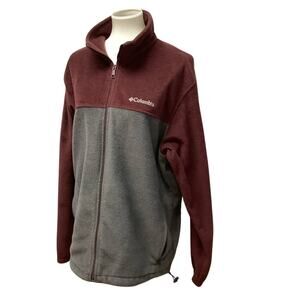 Columbia Mens XL Full Zip Polyester Fleece Long Sleeve Jacket w Pockets